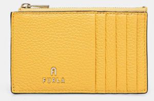 Kožená peňaženka Furla dámska, žltá farba, WP00310 HSF000 CRE00