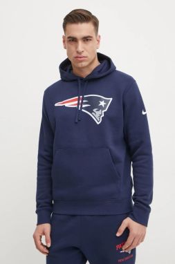 Mikina Nike New England Patriots pánska, tmavomodrá farba, s kapucňou, s potlačou, NKDK-41S-8K-N09
