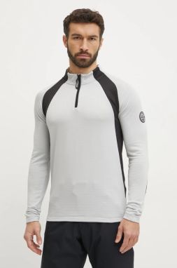 Športová mikina EA7 Emporio Armani St. Moritz Powerstretch šedá farba, s nášivkou, PJQXZ.6DPMA5