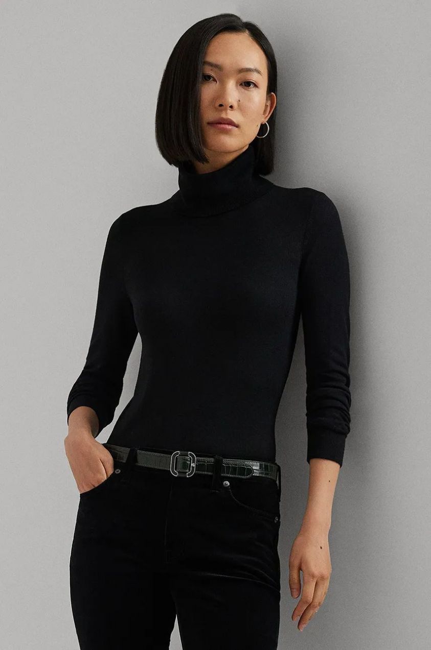 Sveter s prímesou hodvábu Lauren Ralph Lauren