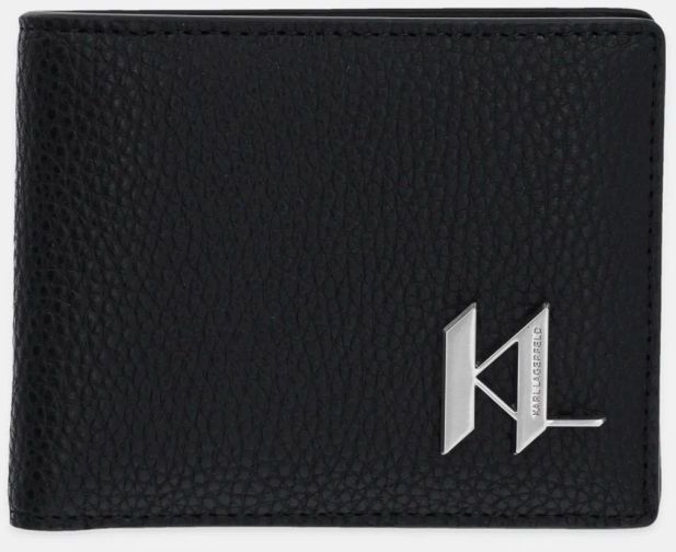 Kožená peňaženka Karl Lagerfeld K/PLAK pánska, čierna farba, A1M32019