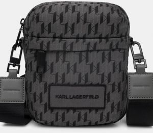Malá taška Karl Lagerfeld K/MONOGRAM šedá farba, A1M30412