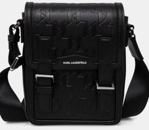 Kožená taška Karl Lagerfeld K/LOOM čierna farba, A1M30095