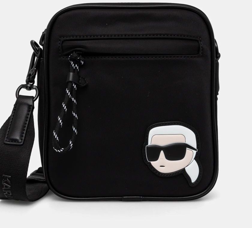 Malá taška Karl Lagerfeld K/IKON čierna farba, A1M30402
