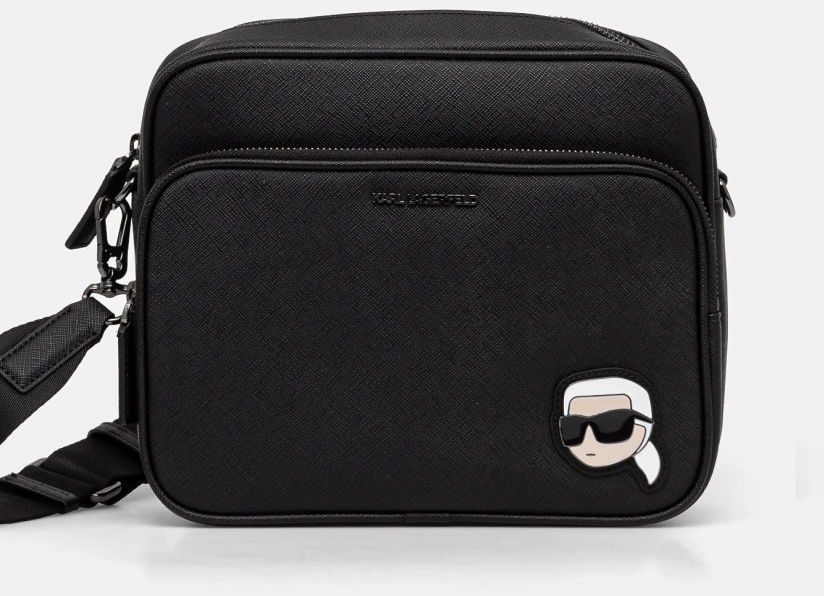 Malá taška Karl Lagerfeld K/IKON čierna farba, A1M30075