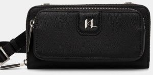 Kožená kabelka Karl Lagerfeld K/MONOGRAM čierna farba, A1M32100