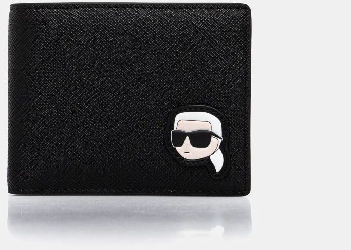 Peňaženka Karl Lagerfeld K/IKON pánsky, čierna farba, A1M32020