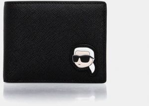Peňaženka Karl Lagerfeld K/IKON pánsky, čierna farba, A1M32020