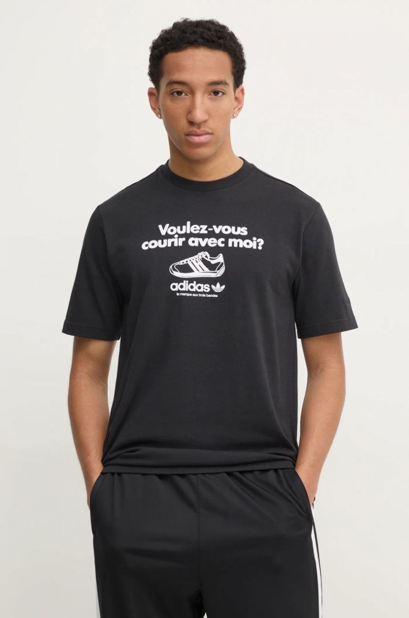 Tričko adidas Originals GRFX TEE pánske, čierna farba, s potlačou, JC8366