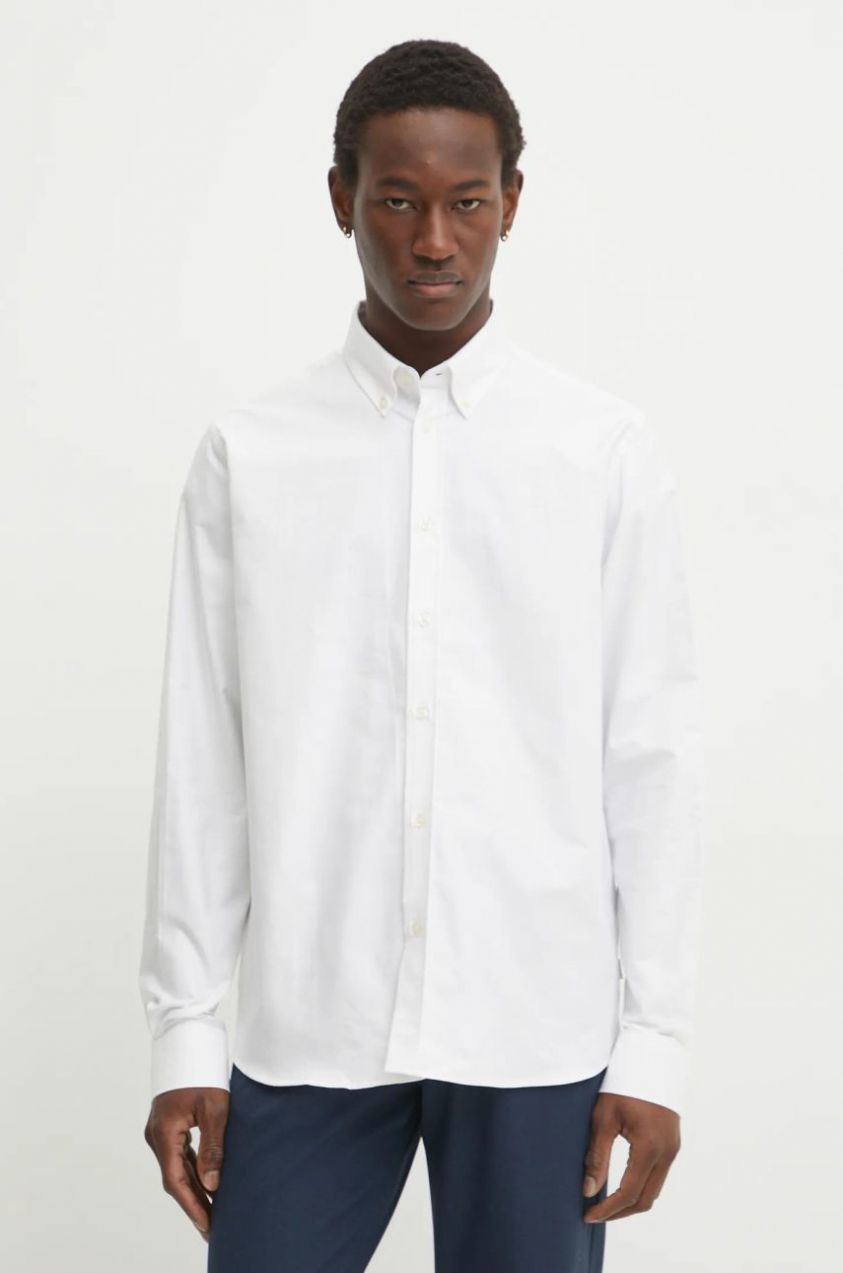 Košeľa Les Deux pánska, biela farba, regular, s golierom button-down, LDM410193