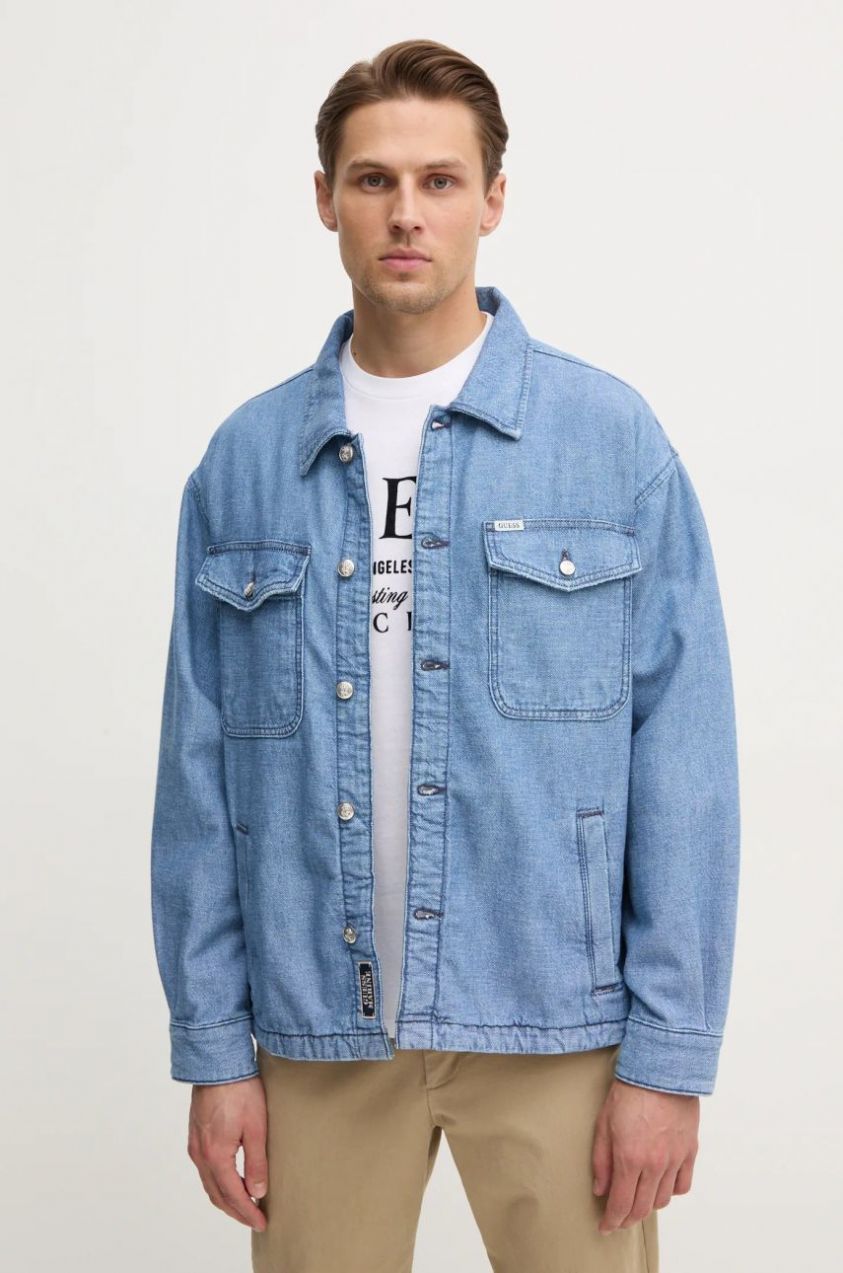 Košeľa Guess BILLY pánska, regular, s klasickým golierom, M5RN30 D5KW1