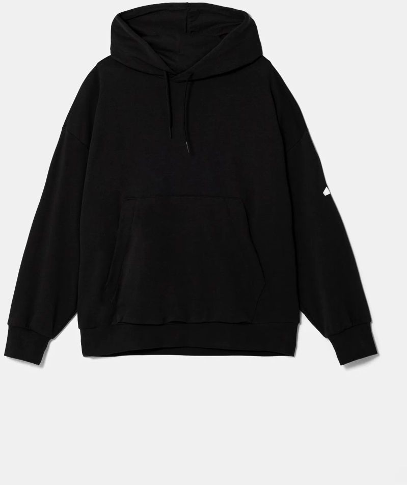 Mikina adidas Essentials pánska, čierna farba, s kapucňou, jednofarebná, JF3587