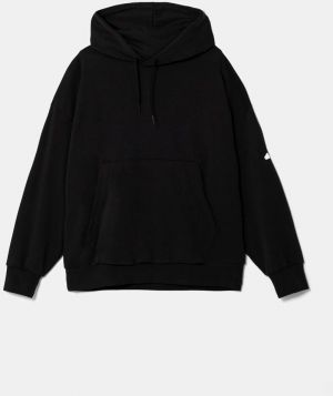Mikina adidas Essentials pánska, čierna farba, s kapucňou, jednofarebná, JF3587