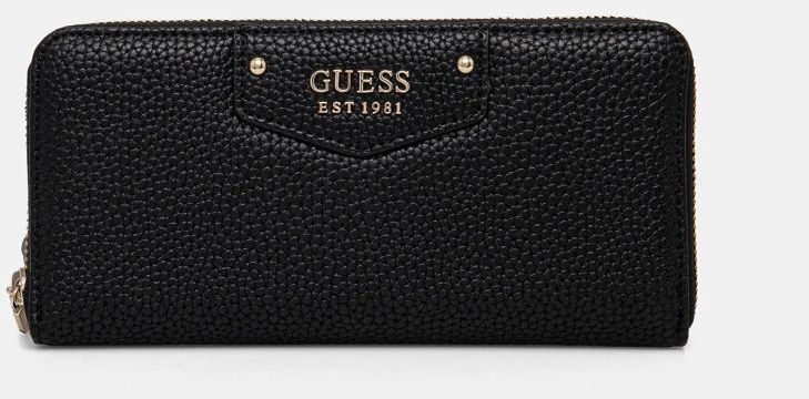 Peňaženka Guess ECO BRENTON dámska, čierna farba, SWVG83 90146