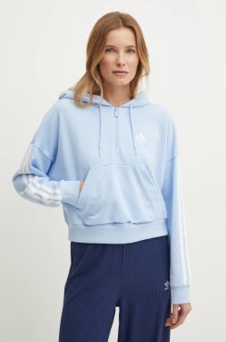 Mikina adidas Essentials dámska, s kapucňou, s nášivkou, JN1945