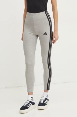 Legíny adidas Essentials dámske, šedá farba, melanžové, JE0068