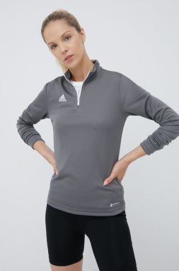 Tréningové tričko s dlhým rukávom adidas Performance Entrada 22 šedá farba, H57542