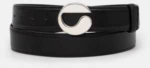 Kožený opasok Coperni Coperni Logo Leather dámsky, čierna farba, COPBE01405C