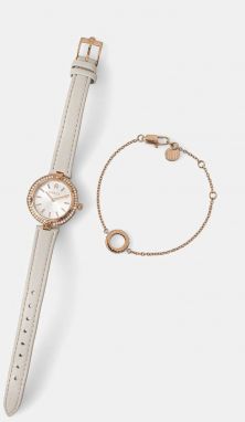 Hodinky a náramok Furla béžová farba, FGWJ001BU