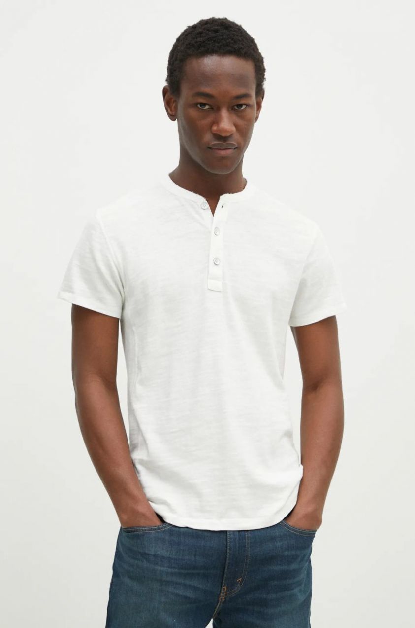Bavlnené tričko Rag & Bone pánske, biela farba, jednofarebné, M000T996G
