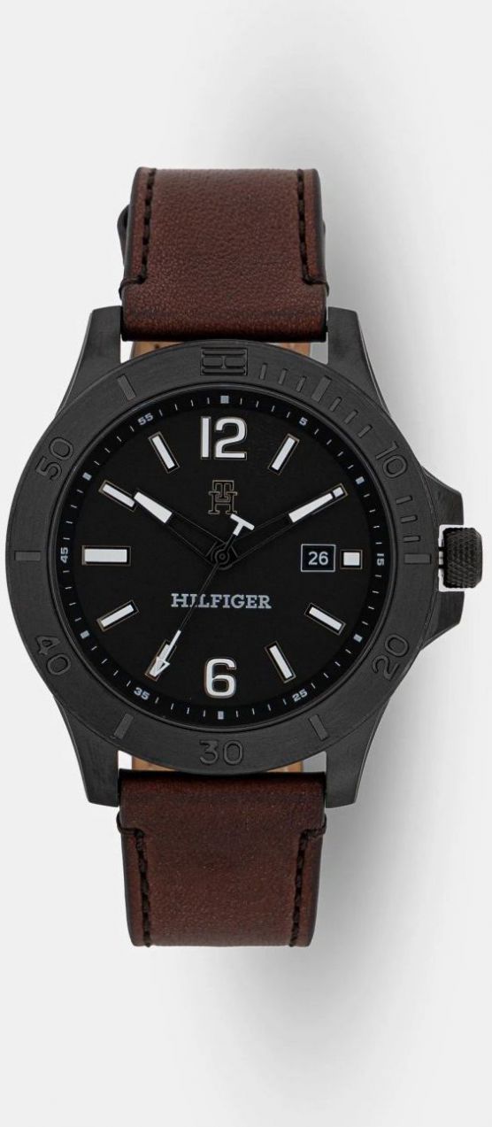 Hodinky Tommy Hilfiger pánske, hnedá farba, 1710530