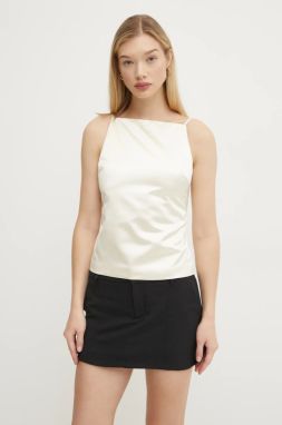 Top Abercrombie & Fitch béžová farba, jednofarebná, KI140-4528