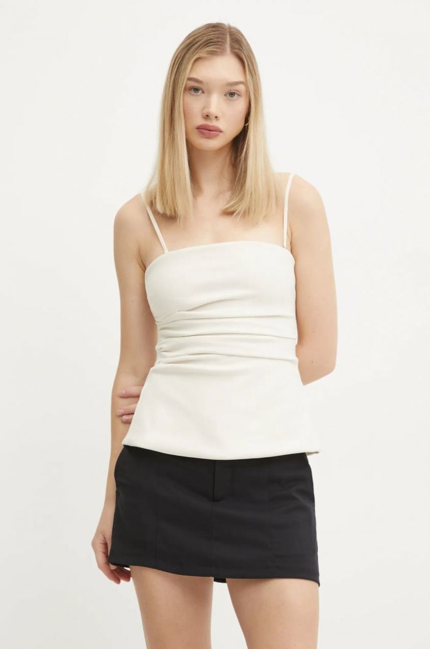 Top Abercrombie & Fitch béžová farba, jednofarebná, KI140-4638