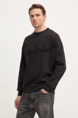 Bavlnená mikina G-Star Raw pánska, čierna farba, s nášivkou, D25134-D257
