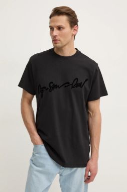 Bavlnené tričko G-Star Raw pánske, čierna farba, s potlačou, D25148-C336