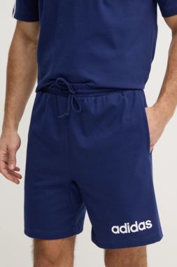 Šortky adidas Essentials Linear pánske, tmavomodrá farba, JE9013