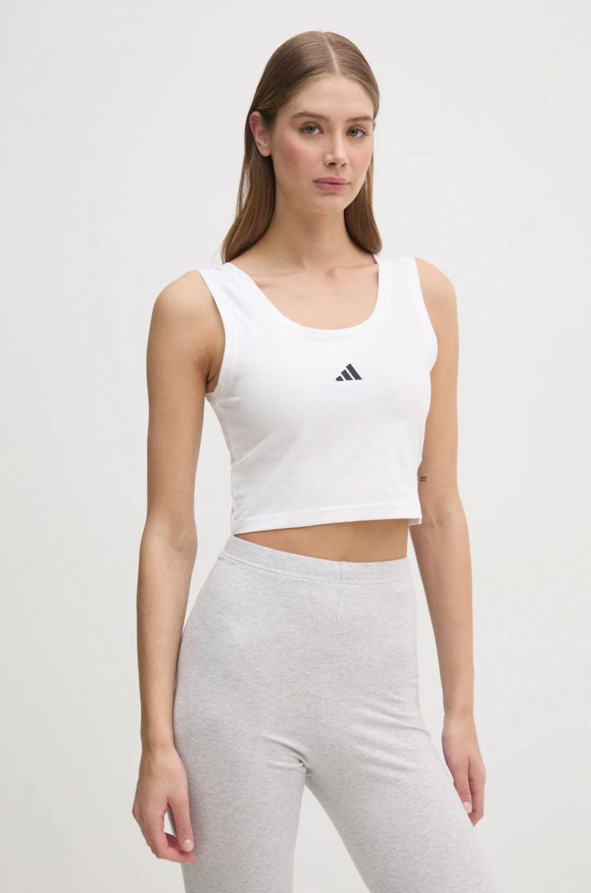 Top adidas Essentials dámsky, biela farba, JD0545