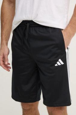 Šortky adidas 3-Stripes pánske, čierna farba, JI8798