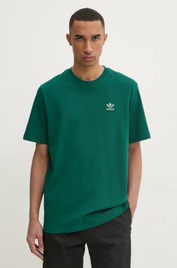 Tričko adidas Originals B+F TREFOIL TEE pánske, zelená farba, jednofarebné, JN7013