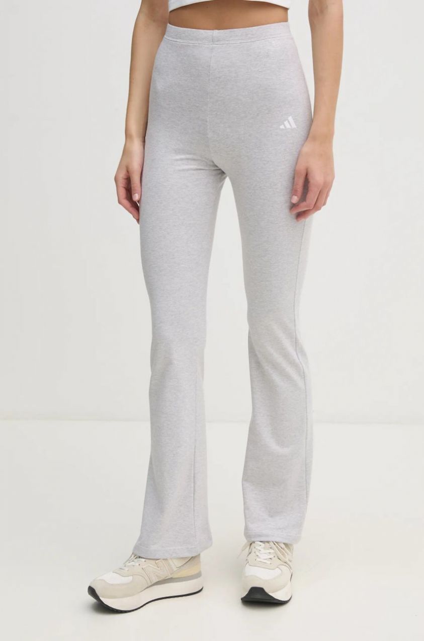 Legíny adidas Essentials dámske, šedá farba, jednofarebné, JD9962