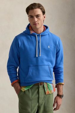 Mikina Polo Ralph Lauren pánska, zelená farba, s kapucňou, jednofarebná, 710766778