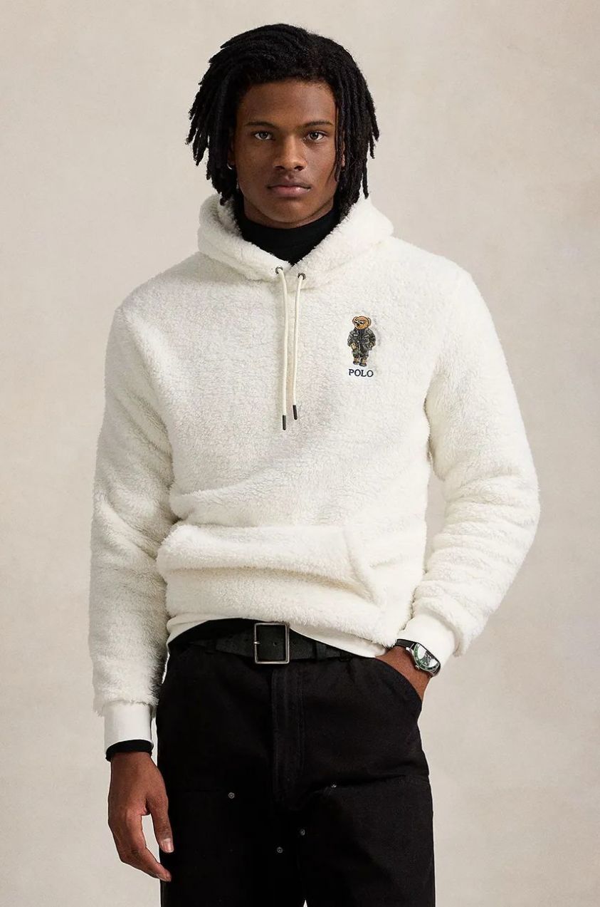 Mikina Polo Ralph Lauren pánska, tmavomodrá farba, s kapucňou, s nášivkou, 710930550