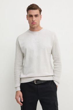 Bavlnený sveter Calvin Klein Jeans šedá farba, tenký, J30J325671