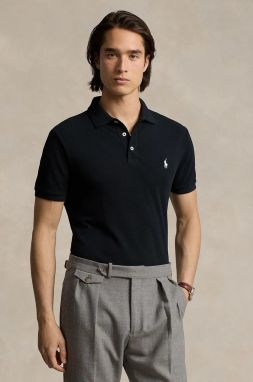 Polo tričko Polo Ralph Lauren pánske, bordová farba, jednofarebné, 710941439