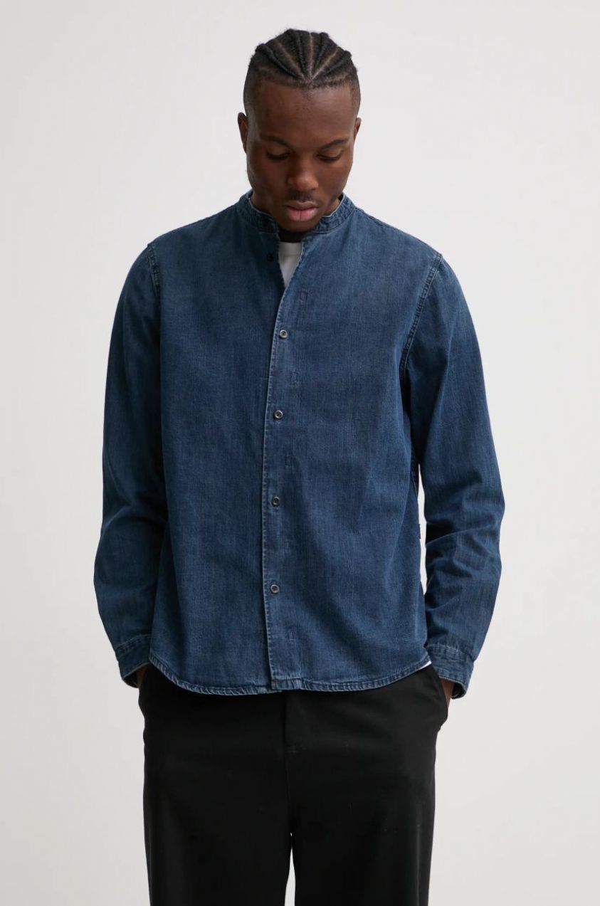 Bavlnená košeľa G-Star Raw pánska, regular, so stojačikom, D25157-D252