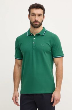 Bavlnené polo tričko Lindbergh zelená farba, s nášivkou, 30-404010