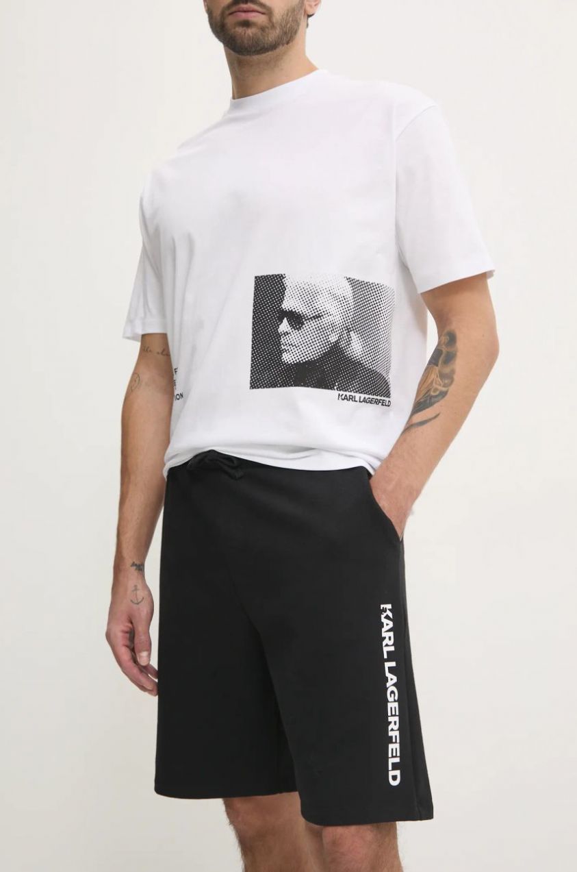 Šortky Karl Lagerfeld pánske, čierna farba, A1M45001