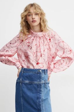 Blúzka Stine Goya dámska, ružová farba, vzorovaná, SG-PS25-T004-2067