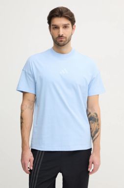 Bavlnené tričko adidas ALL SZN pánske, jednofarebné, JI6404