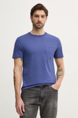Bavlnené tričko United Colors of Benetton pánske, tmavomodrá farba, jednofarebné, 3BL0U10A8