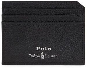 Kožená peňaženka Polo Ralph Lauren pánska, čierna farba, 405963226
