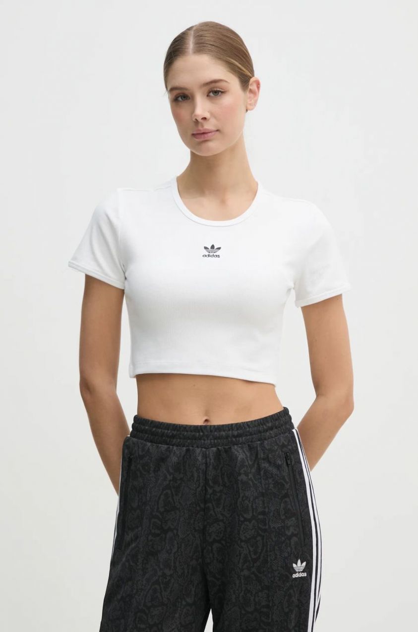 Tričko adidas Originals Essential dámske, biela farba, JC9026