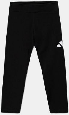 Legíny adidas Essentials dámske, čierna farba, s potlačou, JH1182