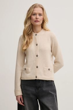 Kašmírový sveter ZADIG&VOLTAIRE béžová farba, tenký, KWCA01587