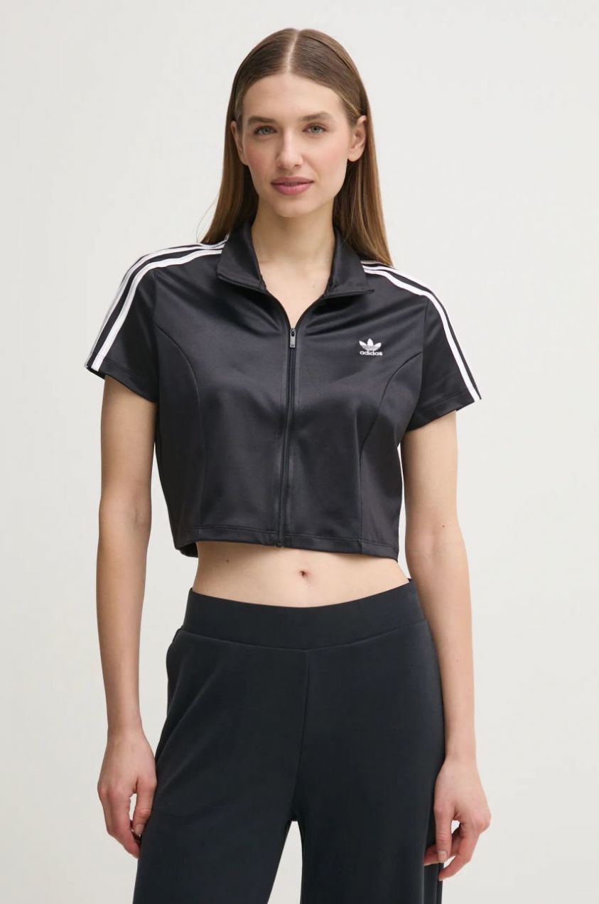 Tričko adidas Originals SHORTSLEEVE TT dámske, čierna farba, JD0277