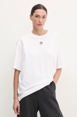 Bavlnené tričko adidas Originals Essential dámske, biela farba, JC8967